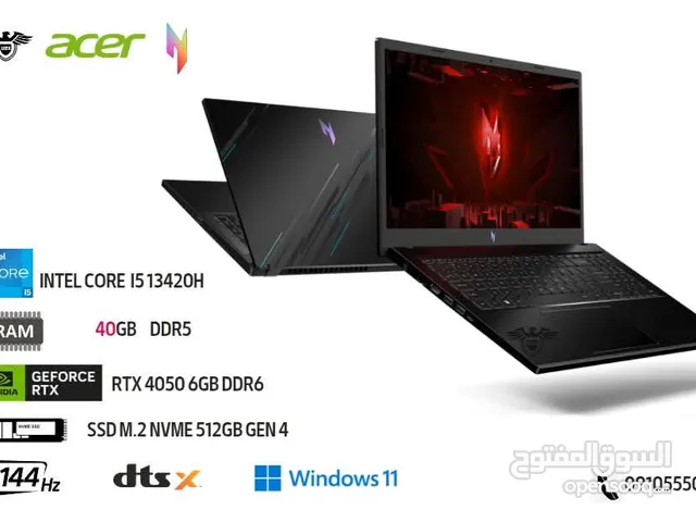 Acer nitro v15 rtx 4050 6GB RAM 40GB 2025 new