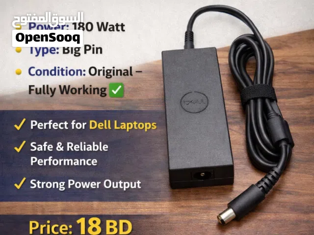 Original Dell 180W Adapter – Big Pin