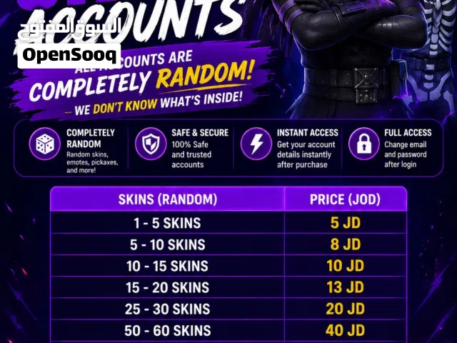 Fortnite Random Skin Accounts