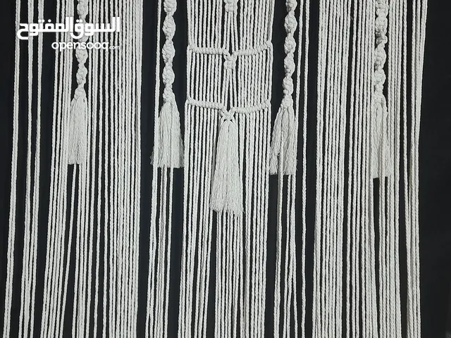 ستائر مكرمية بوهيمي وجداريات وحاملات زهور السعر حسب القياس والنقشه علما توجد لدينا خدمة توصيل