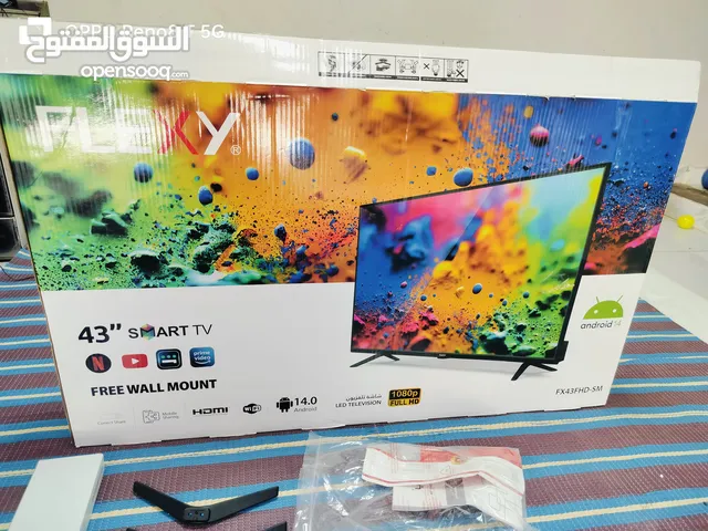 flaxy smart tv 43 inch new condition