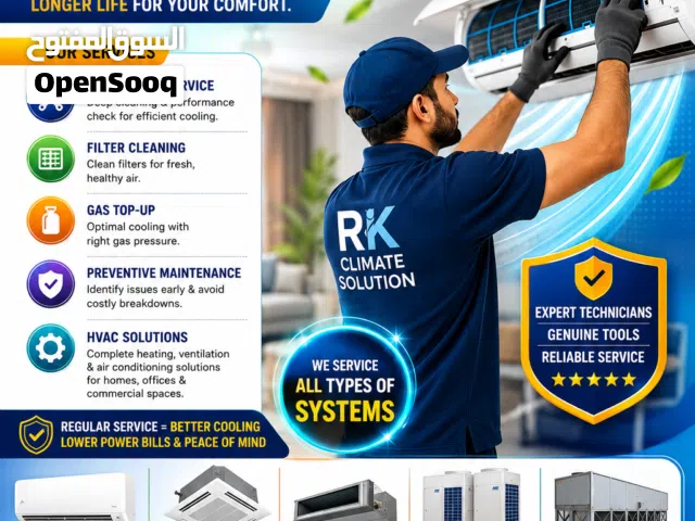 AC service and maintenance of split and HVAC