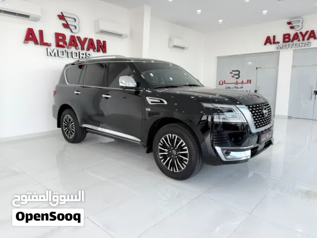 نيسان باترول بلاتينيوم Nissan platinum 400Hp ثمانية سلندر اسود / احمر خليجي المسعود 2023