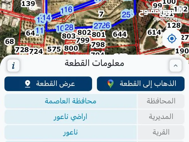ارض سكنيه وزراعيه للبيع في ناعور.