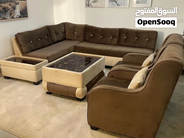 طقم كورنر تفصيل ثقيل خشب سويد سفنج ضغط حشوة هولو مقعد وضهر متحرك ساهل للغسيل مكون من حرف L مع كل نها