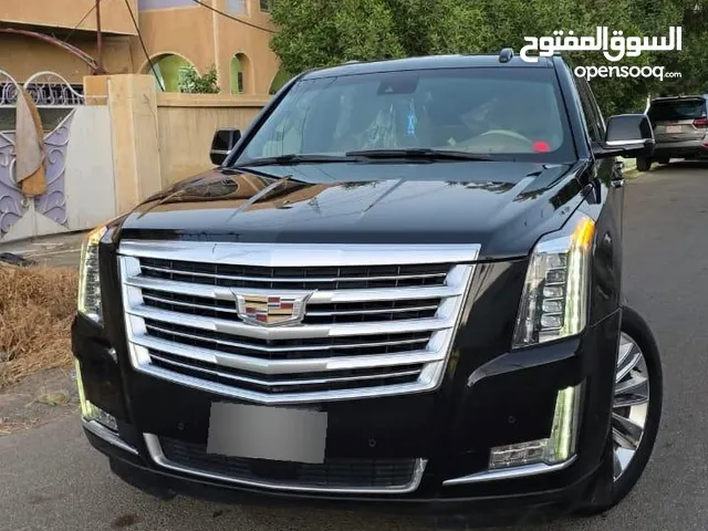 كديلاك اسكاليد بلاتينيوم وكالة المنصور خليجي موديل 18 سيارة بيها باب الخلفي صبغ اثر شخط بدون فت