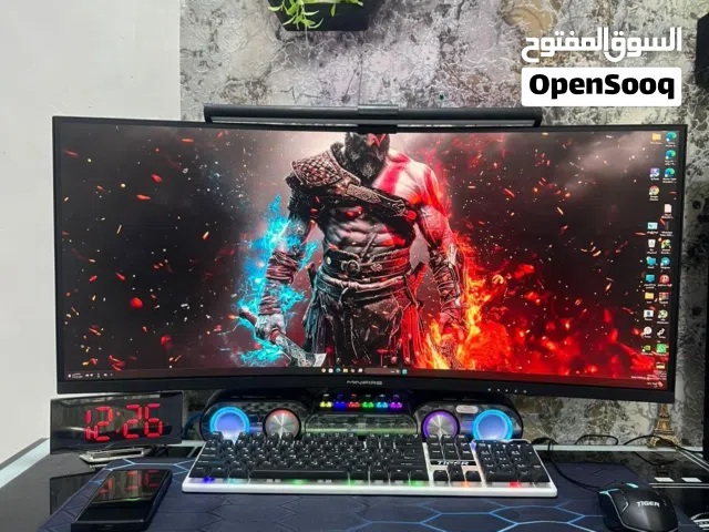 شاشة من شركة مني فاير 34 انج مقوسة