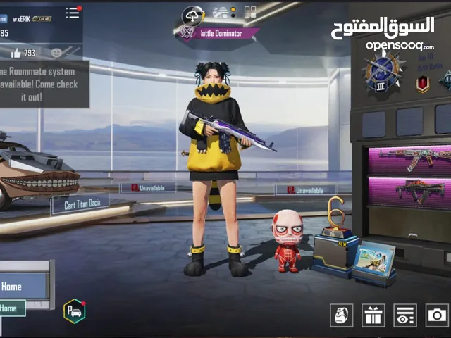 حساب ببجي مرتب للبيع بسعر مميز فيو العديد من الكيل مسج