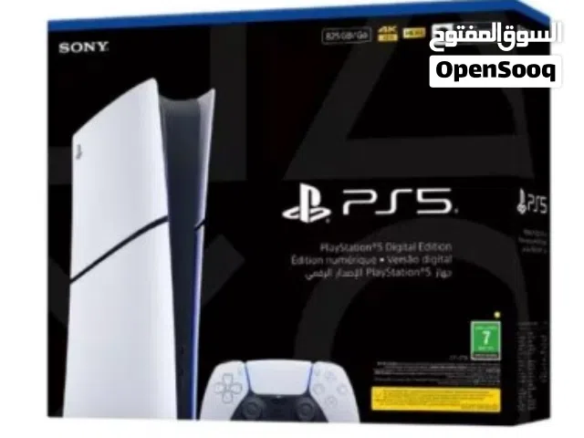 PlayStation 5 Digital Edition 825GB  825GB White , بليستيشن 5