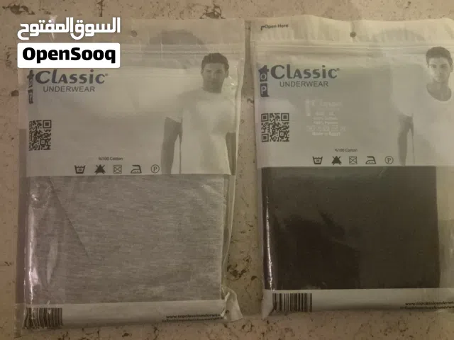 فانيلا رجالي مقاس XL موجود لونين سكني و اسود قطن مية بالمية.