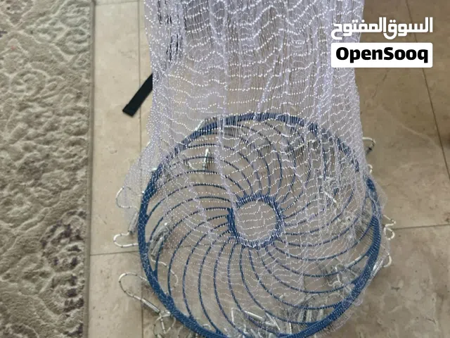 شبكة صيد احترافية كبيرة — ارتفاع 240 سم، قطر 480 سم، حلقات قوية ورمية ثابتة