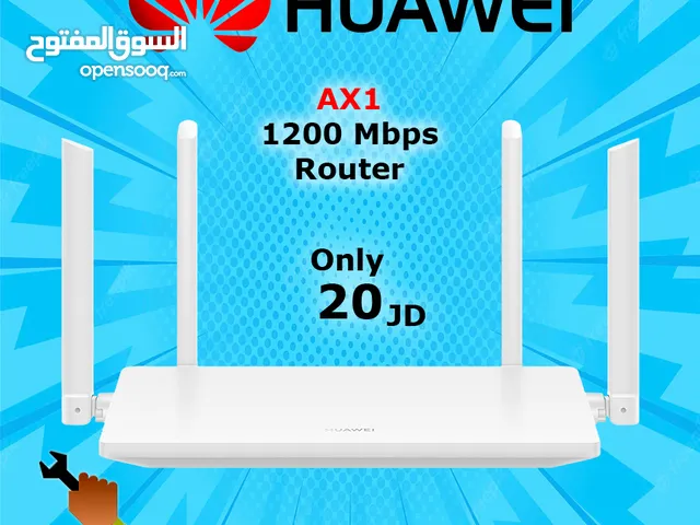 راوتر Huawei AX1 بسرعة AC1200مخصص للسرعات العالية وانترنت الفايبر بمداخل Gigabit