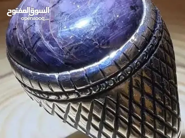 خاتم فضة ياقوت نجمي صياغة ايراني