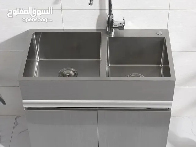 Stainless Steel Kitchen Double Bowl Sink Cabinet with Standard material SS 304 AISI