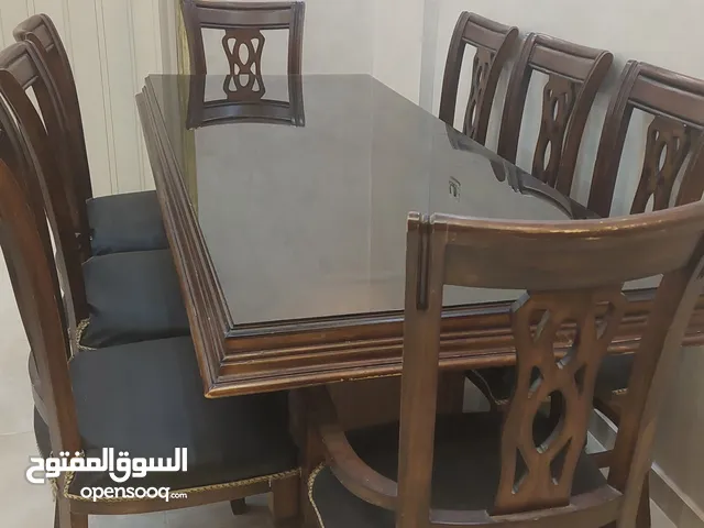 طاولة سفرة زان 8 مقاعد بحالة الجديد