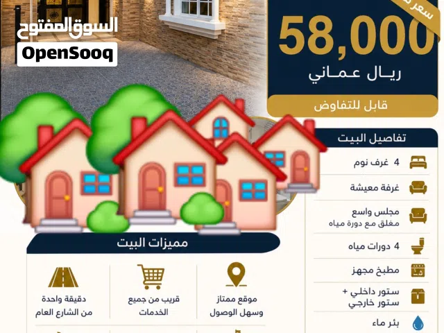 300 m2 4 Bedrooms Townhouse for Sale in Muscat Al Maabilah
