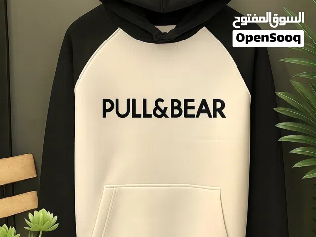 سويتشرت  pull&bear اوفر سايز بخامه ميلتون مبطن من الداخل معالج ضد الأنكماش