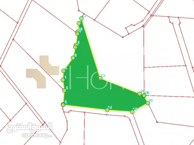 ارض في ماحص حوض البقيع الغربي للبيع بمساحة 13169م