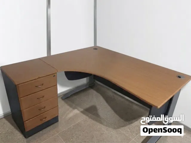 L-Shaped Office Desk (Light Brown) – Lightly Used