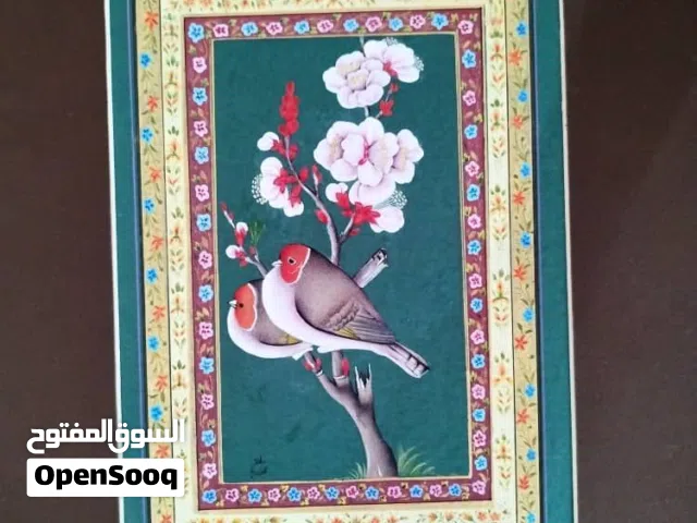 لوحات فنية يدوية گل و مرغ على الخشب والقماش للبيع