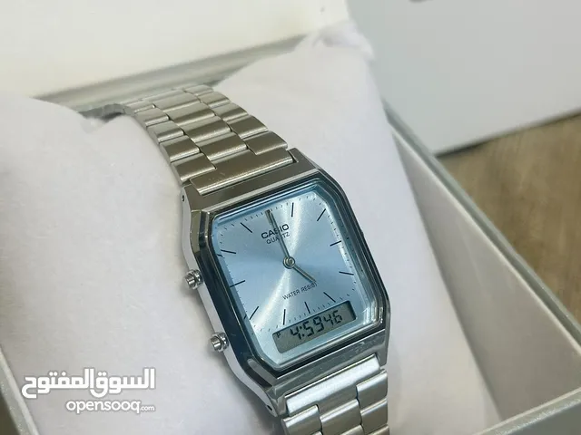 ساعة كاسيو الاصلية يابانية بلون مميز جديدة لم تستخدم