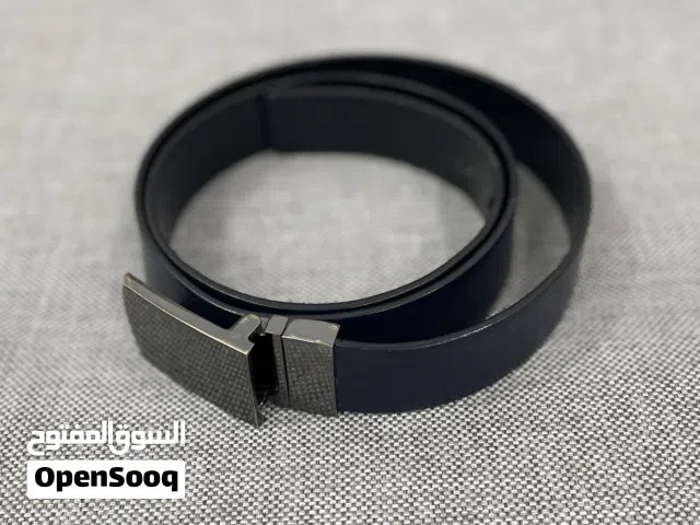 Zara Black and Navy Blue Reversible Leather Belt Size 105 cm