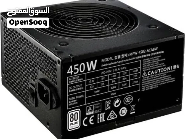 باور سبلاي كولر ماستر لأجهزة الجيمنج بسعة 450 واط حقيقي COOLERMASTER 450W 80+ PLUS GAMING PSU
