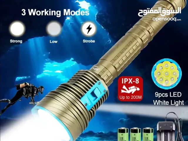 كشاف الغوص 9 شمعات انارة قوية زنون