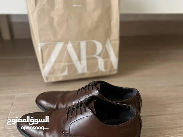 Elegant Brown Zara Formal Leather Shoes – Size 42