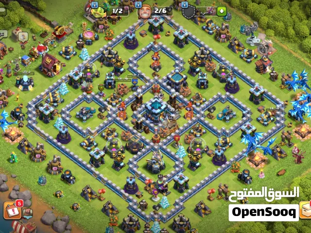 حساب كلاش اوف كلاش تاون 13 شبه ماكس بسعر حرق