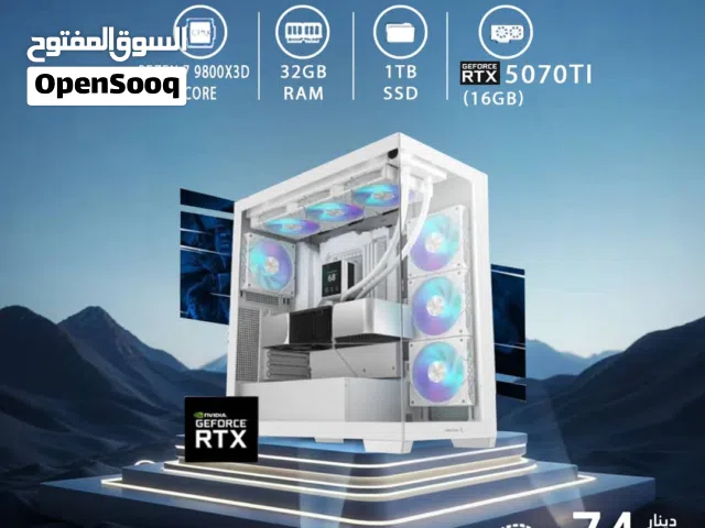 اقساط بدون دفعه اولى ( تجميعة كمبيوتر رايزن 7 Pc Computer Ryzen 7 RTX5070TI )
