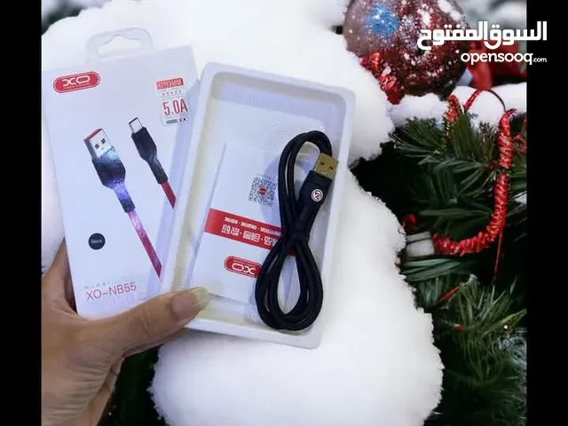 وصله usb كابل شحن سريع بقدره 5.0 امبير وصلة سريعه طول متر مقاومه للقطع او الاهتراء طبقه خارجيه كتان
