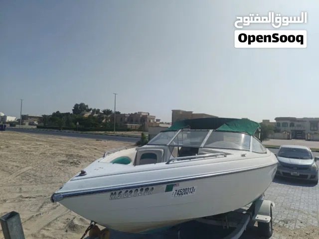 قارب أمريكي 18 قدم للبيع مع محرك ياماها 75 وقالوصة