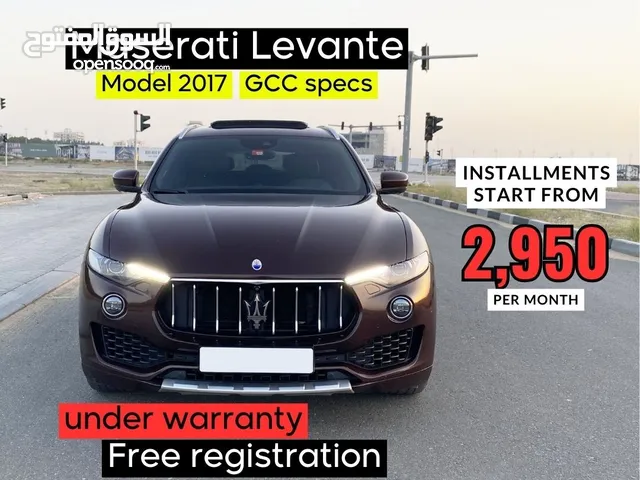 Maserati Levante Starting from 2900 AED per month / Under warranty / 2017 model