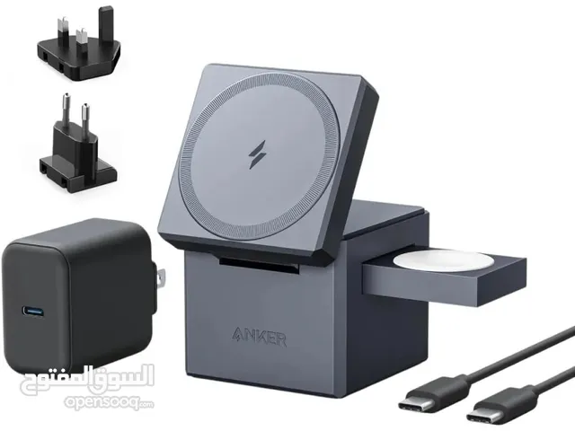 Anker 3-in-1 Cube Compatible with MagSafe Wireless Charger – Grey
