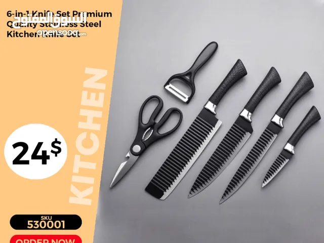 6-in-1 Knife Set Premium Quality Stainless Steel Kitchen Knife Set