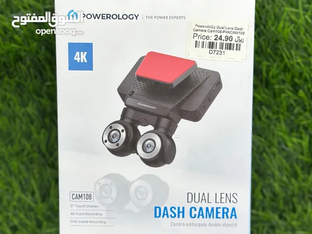 POWEROLOGY 4K DUAL LENS DASH CAMERA BLACK 4K AM108