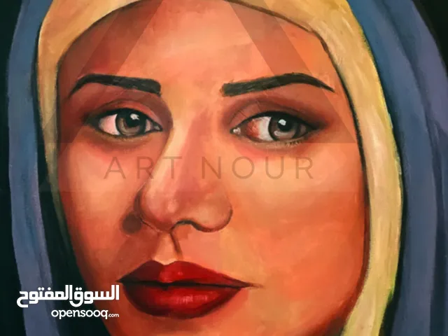 لوحه فنيه أصليه - ألوان اكريلك - مقاس 60ف في 50