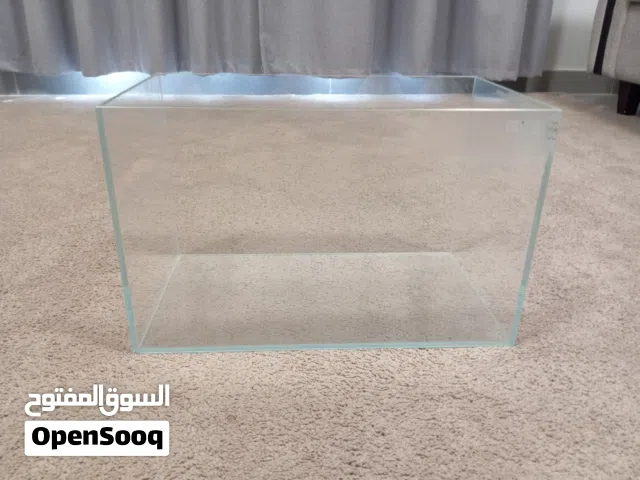حوض سمك زجاجي نظيف - مقاس مناسب للمكتب أو الغرفة