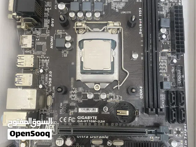 مذربورد Gigabyte Motherboard ومعالج اربع انويه قوي للألعاب Intel Core i5-7400