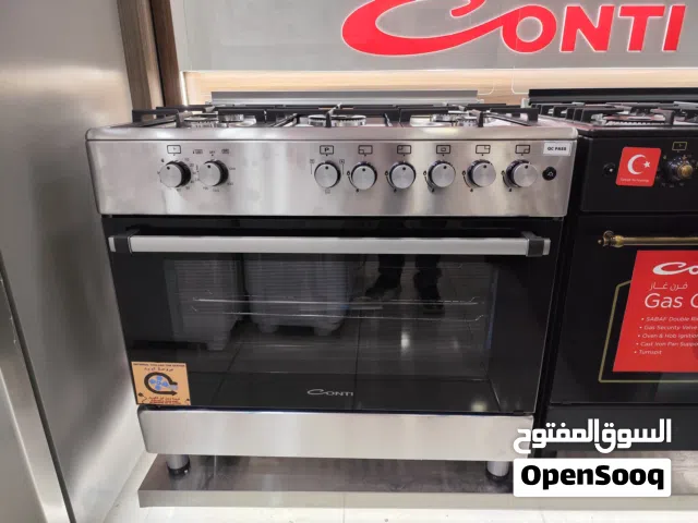 عرض نااار على فرن كونتي 90 سم ستيل فل سيفتي كامل مع مروحه تبريد مفاتيح