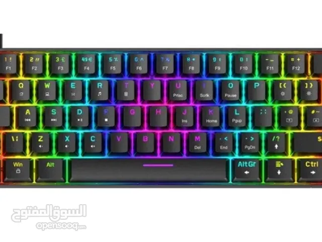 Gaming keyboard mechanical 60ً% + Mouse wireless + mouse pad