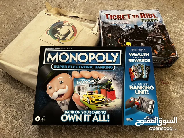 بورد جيمز ( مونوبولي - انحش يالذيب - تيكت تو رايد يورب ) Board,games, monopoly السعر قابل للمساومة