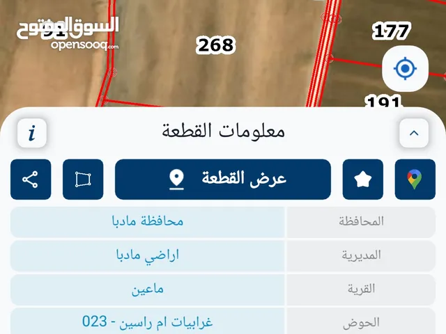 أرض زراعية للبيع مادبا، تبعد تقريبا  4  كيلو عن الجامعة الأمريكية في مادبا