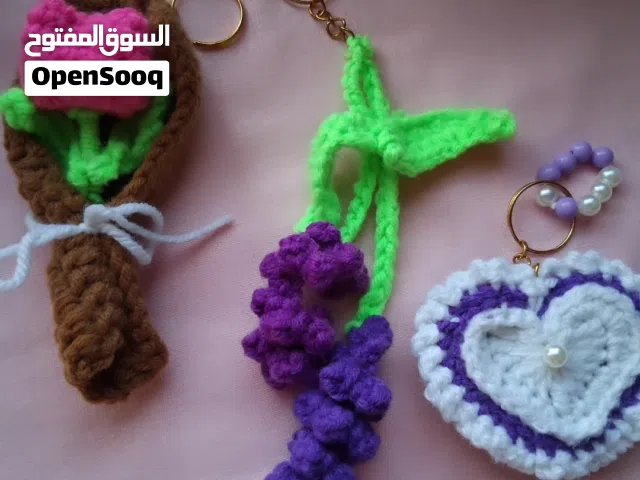 Cute crochet Keychains for bags, pouchs