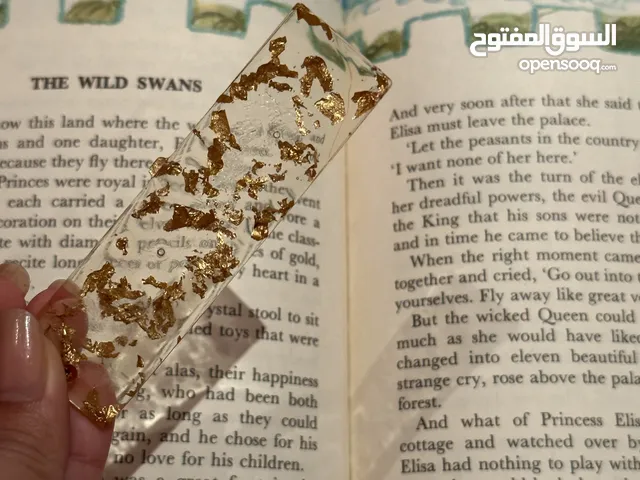 Small Gold flake resin bookmark