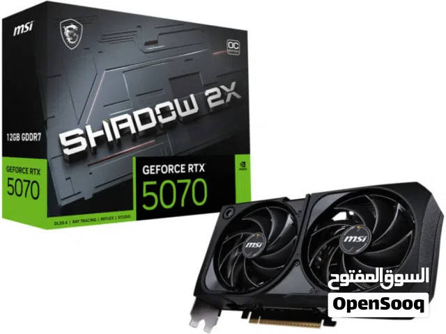 كرت شاشة MSI RTX 5070 SHADOW 2X قوة الجيل الجديد باقل سعر واعلى اداء