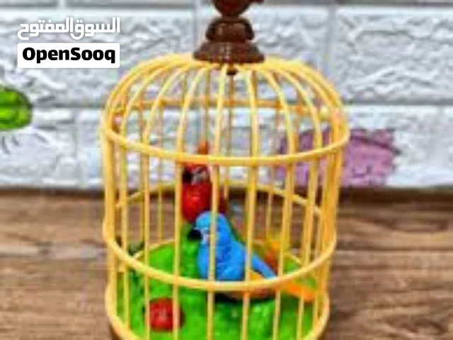 جوز عصافير مغرده داخل قفص العصافير  بديل عصفور الحقيقي  القفص معلق  ييدا  تغريد عند الصفير او التصفي