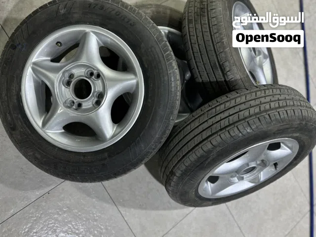 للبيع رنقات مقاس 13  بحالة ممتازة جدا الإطارات جديدة - إطارات حجم 15 + رنقات حجم 15 بحالة جديدة