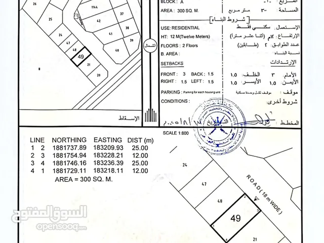 عوقد مربع أ مساحه 300م قريب نستوهايبر